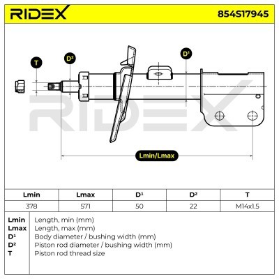 Shock Absorber RIDEX 854S17945 854S17945 - photo 8