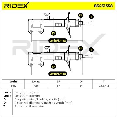 Shock Absorber RIDEX 854S1358 854S1358 - photo 5
