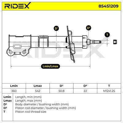 Shock Absorber RIDEX 854S1209 854S1209 - photo 6