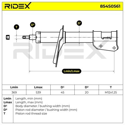 Shock Absorber RIDEX 854S0561 854S0561 - photo 6