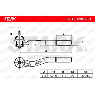 Tie Rod End Stark SKTE-0280280 SKTE-0280280 - photo 5