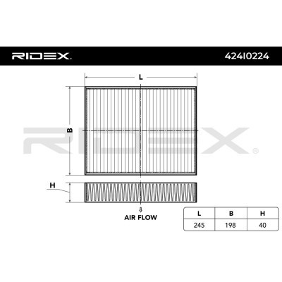 Cabin Air Filter RIDEX 424I0224 424I0224 - photo 2