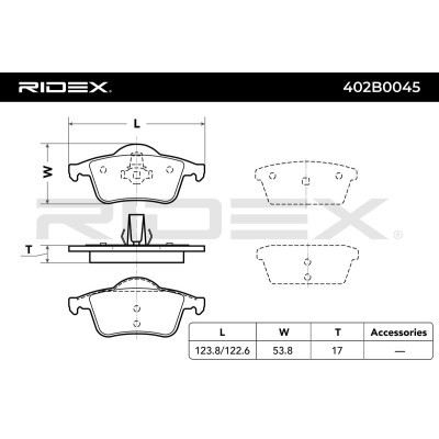 Brake Pads Set RIDEX 402B0045 402B0045 - photo 3