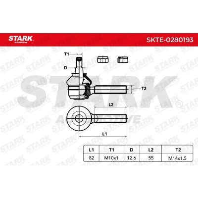 Tie Rod End Stark SKTE-0280193 SKTE-0280193 - photo 5