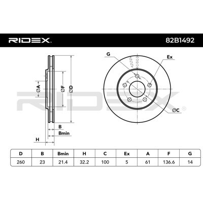 Brake Disc RIDEX 82B1492 82B1492 - photo 7