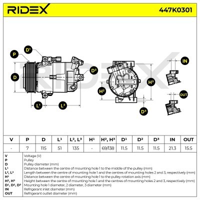 Compressor, Air Conditioning 447K0301 - photo 7