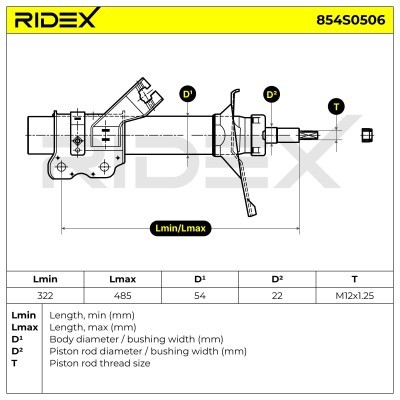 Shock Absorber RIDEX 854S0506 854S0506 - photo 5