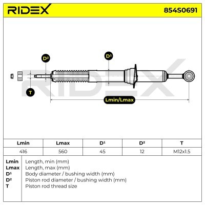 Shock Absorber RIDEX 854S0691 854S0691 - photo 7