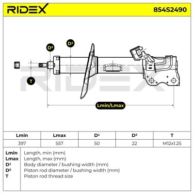 Shock Absorber RIDEX 854S2490 854S2490 - photo 9