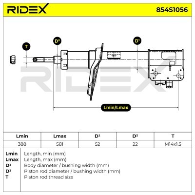 Shock Absorber RIDEX 854S1056 854S1056 - photo 8