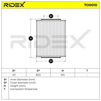 Oil Filter RIDEX 7O0010 7O0010 - photo 5