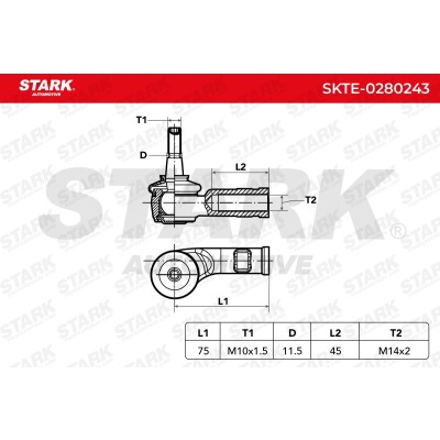 Tie Rod End Stark SKTE-0280243 SKTE-0280243 - photo 5