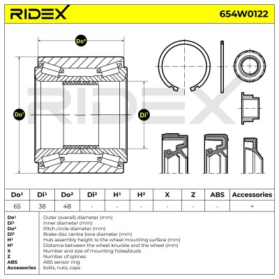 Wheel Bearing RIDEX 654W0122 654W0122 - photo 5