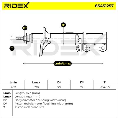 Shock Absorber RIDEX 854S1257 854S1257 - photo 6