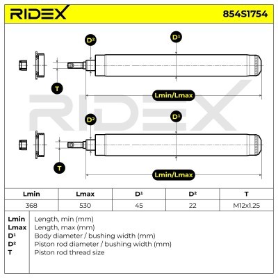 Shock Absorber RIDEX 854S1754 854S1754 - photo 4