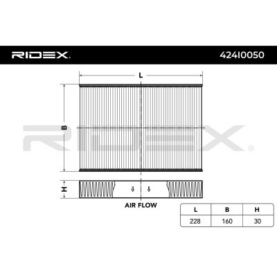 Cabin Air Filter RIDEX 424I0050 424I0050 - photo 3
