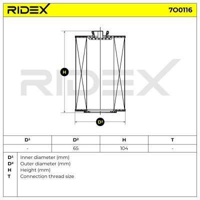 Oil Filter RIDEX 7O0116 7O0116 - photo 8