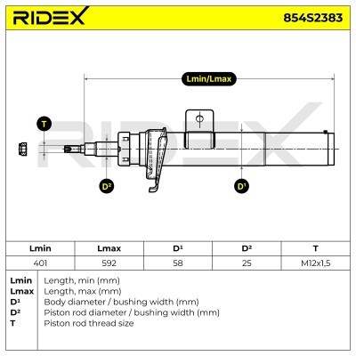 Shock Absorber RIDEX 854S2383 854S2383 - photo 6