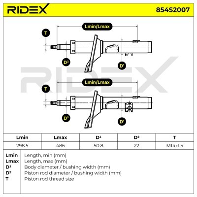 Shock Absorber RIDEX 854S2007 854S2007 - photo 7