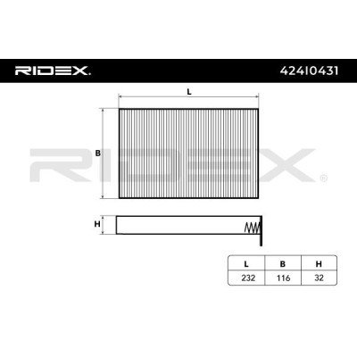 Cabin Air Filter RIDEX 424I0431 424I0431 - photo 6