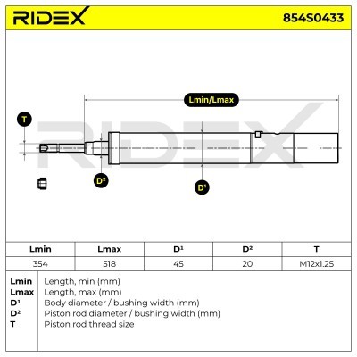 Shock Absorber RIDEX 854S0433 854S0433 - photo 3