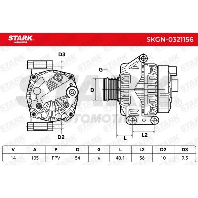 Alternator Stark SKGN-0321156 SKGN-0321156 - photo 6