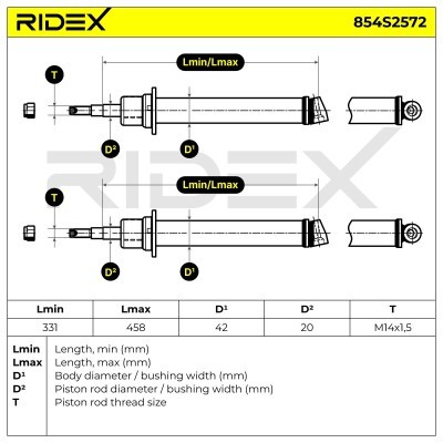 Shock Absorber RIDEX 854S2572 854S2572 - photo 5