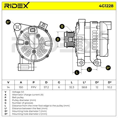 Alternator RIDEX 4G1228 4G1228 - photo 7
