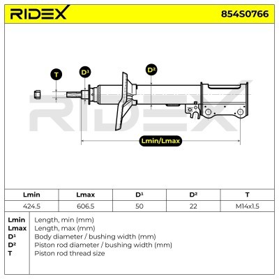 Shock Absorber RIDEX 854S0766 854S0766 - photo 6