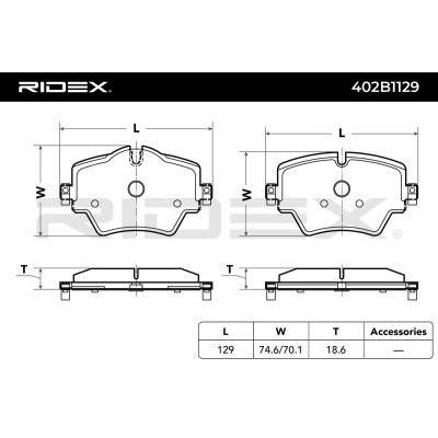 Brake Pads Set RIDEX 402B1129 402B1129 - photo 6