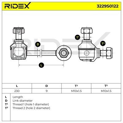 Stabilizer Link RIDEX 3229S0122 3229S0122 - photo 5