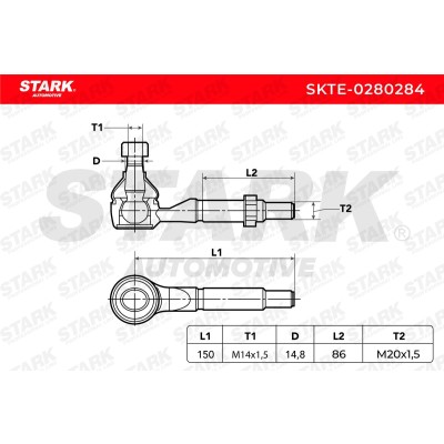 Tie Rod End Stark SKTE-0280284 SKTE-0280284 - photo 5