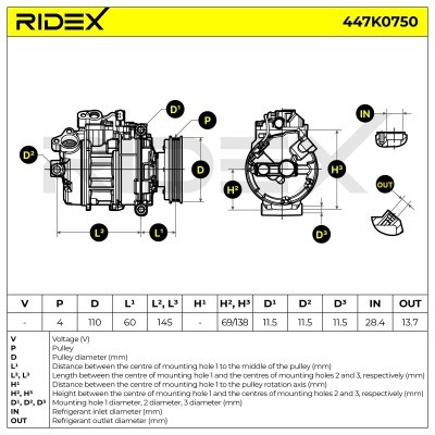 Compressor, Air Conditioning AUDI A4 Avant 447K0750 - photo 7