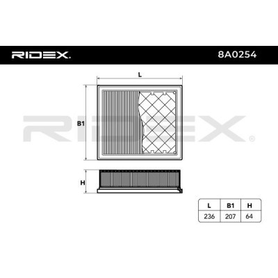 Air Filter RIDEX 8A0254 8A0254 - photo 6