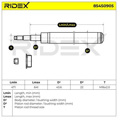 Shock Absorber RIDEX 854S0905 854S0905 - photo 8