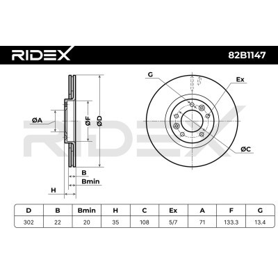Brake Disc RIDEX 82B1147 82B1147 - photo 6