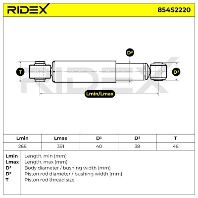 Shock Absorber RIDEX 854S2220 854S2220 - photo 8