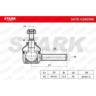 Tie Rod End Stark SKTE-0280199 SKTE-0280199 - photo 5
