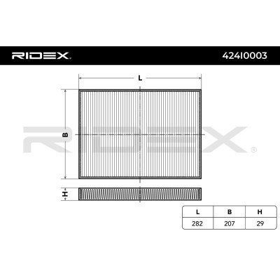 Cabin Air Filter RIDEX 424I0003 424I0003 - photo 3