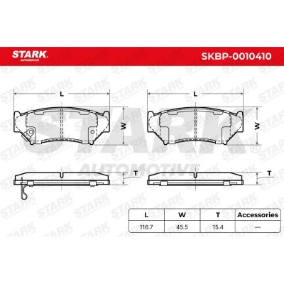 Brake Pads Set Stark SKBP-0010410 SKBP-0010410 - photo 3
