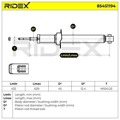 Shock Absorber RIDEX 854S1194 854S1194 - photo 5