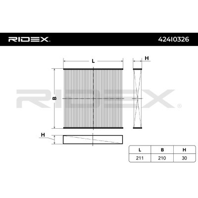 Cabin Air Filter RIDEX 424I0326 424I0326 - photo 4