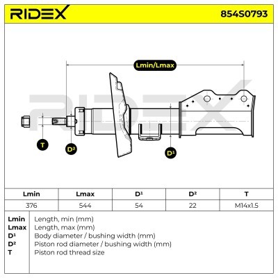 Shock Absorber RIDEX 854S0793 854S0793 - photo 4