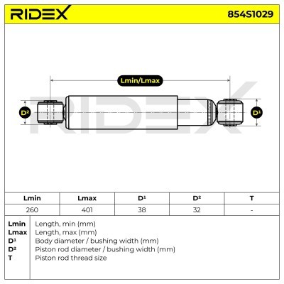 Shock Absorber RIDEX 854S1029 854S1029 - photo 7