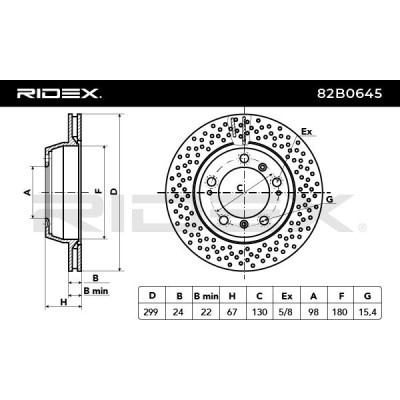 Brake Disc RIDEX 82B0645 82B0645 - photo 3