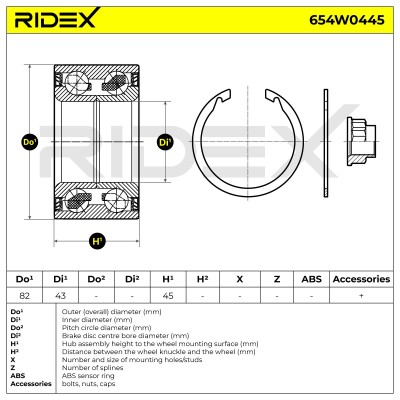Wheel Bearing RIDEX 654W0445 654W0445 - photo 3