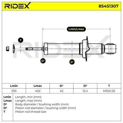 Shock Absorber RIDEX 854S1307 854S1307 - photo 6