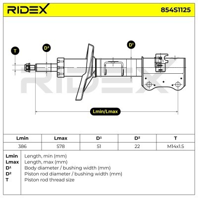Shock Absorber RIDEX 854S1125 854S1125 - photo 5