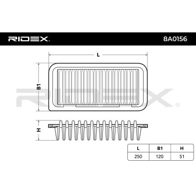 Air Filter RIDEX 8A0156 8A0156 - photo 3
