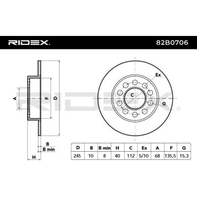 Brake Disc RIDEX 82B0706 82B0706 - photo 5